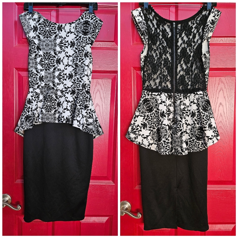 ADORABLE Peplum Dress by Iris Sz M